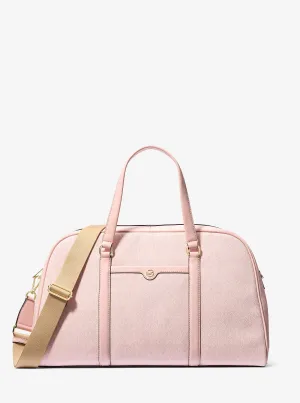 Micheal Kors Jet Set Travel Extra-Large Signature Logo Weekender Bag Lt Powder Blush