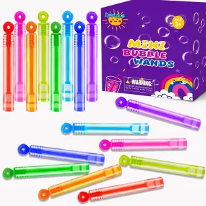 Mini Small Bubbles Wands Toys Gifts Bulk for Kids 80 Pack-Bubble Party Favors Supplies for Toddlers, Bulk Non Candy Treats Goodie Prizes for Birthday Wedding Parade Throws Giveaways Handouts