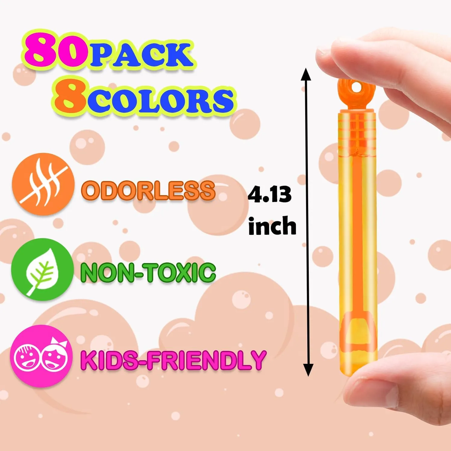 Mini Small Bubbles Wands Toys Gifts Bulk for Kids 80 Pack-Bubble Party Favors Supplies for Toddlers, Bulk Non Candy Treats Goodie Prizes for Birthday Wedding Parade Throws Giveaways Handouts