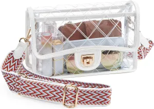 Missnine Clear Bag for Stadium Events Clear Crossbody Purse Stadium Approved Women Transparent Shoulder Bag for Concerts