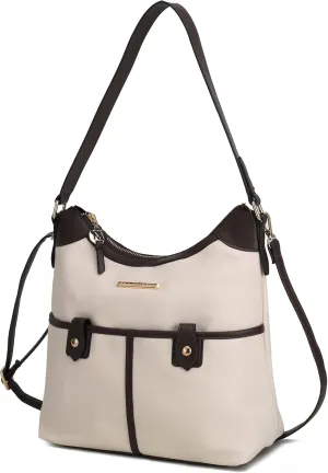 MKF Collection Shoulder Bags for Women, Crossbody Vegan Leather Handbag Purse, Top-Handle Hobo Tote Bag