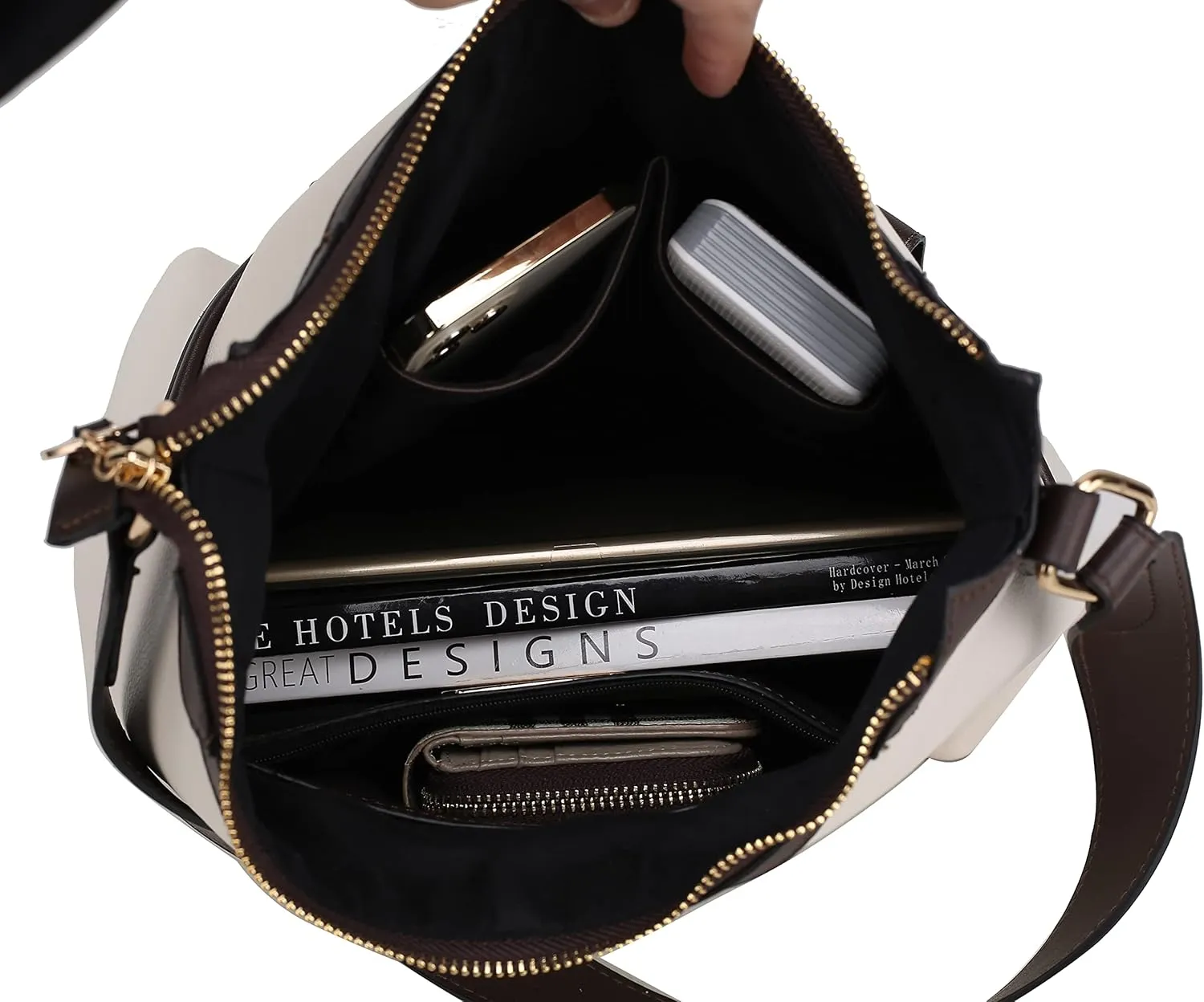 MKF Collection Shoulder Bags for Women, Crossbody Vegan Leather Handbag Purse, Top-Handle Hobo Tote Bag