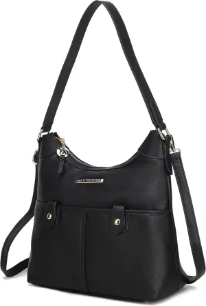 MKF Collection Shoulder Bags for Women, Crossbody Vegan Leather Handbag Purse, Top-Handle Hobo Tote Bag
