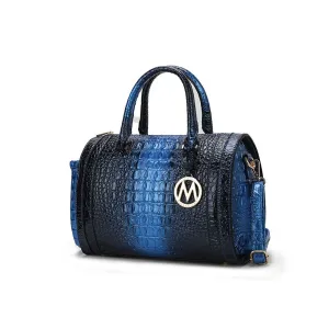 MKF Collection Usal Croc-Embossed Satchel Women's Bag by Mia K