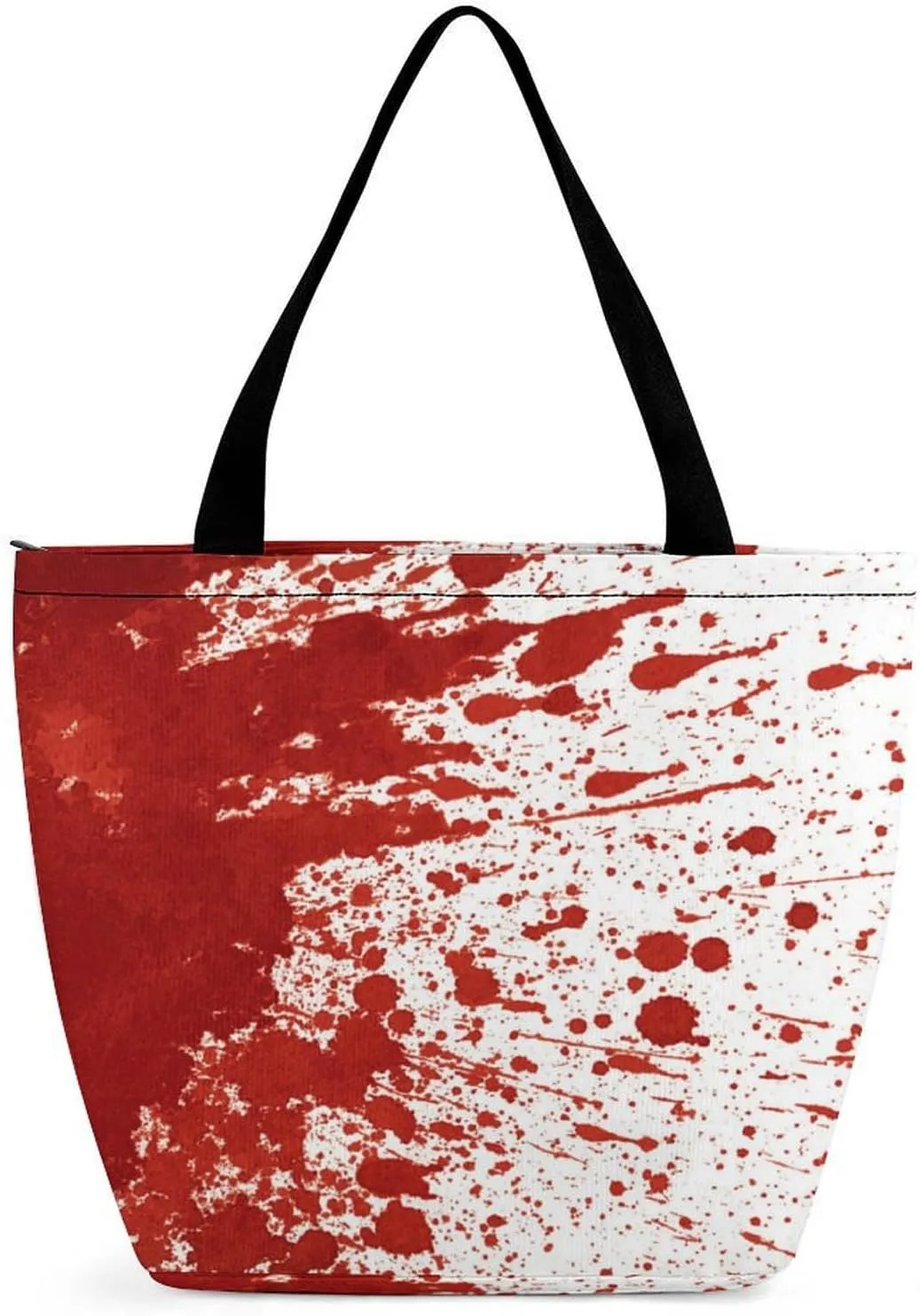 MoBlinko Halloween Red Blood Splatter Women Tote Bags Yoga Reusable Grocery Bagsshoulder Bag Handbag with Zipper