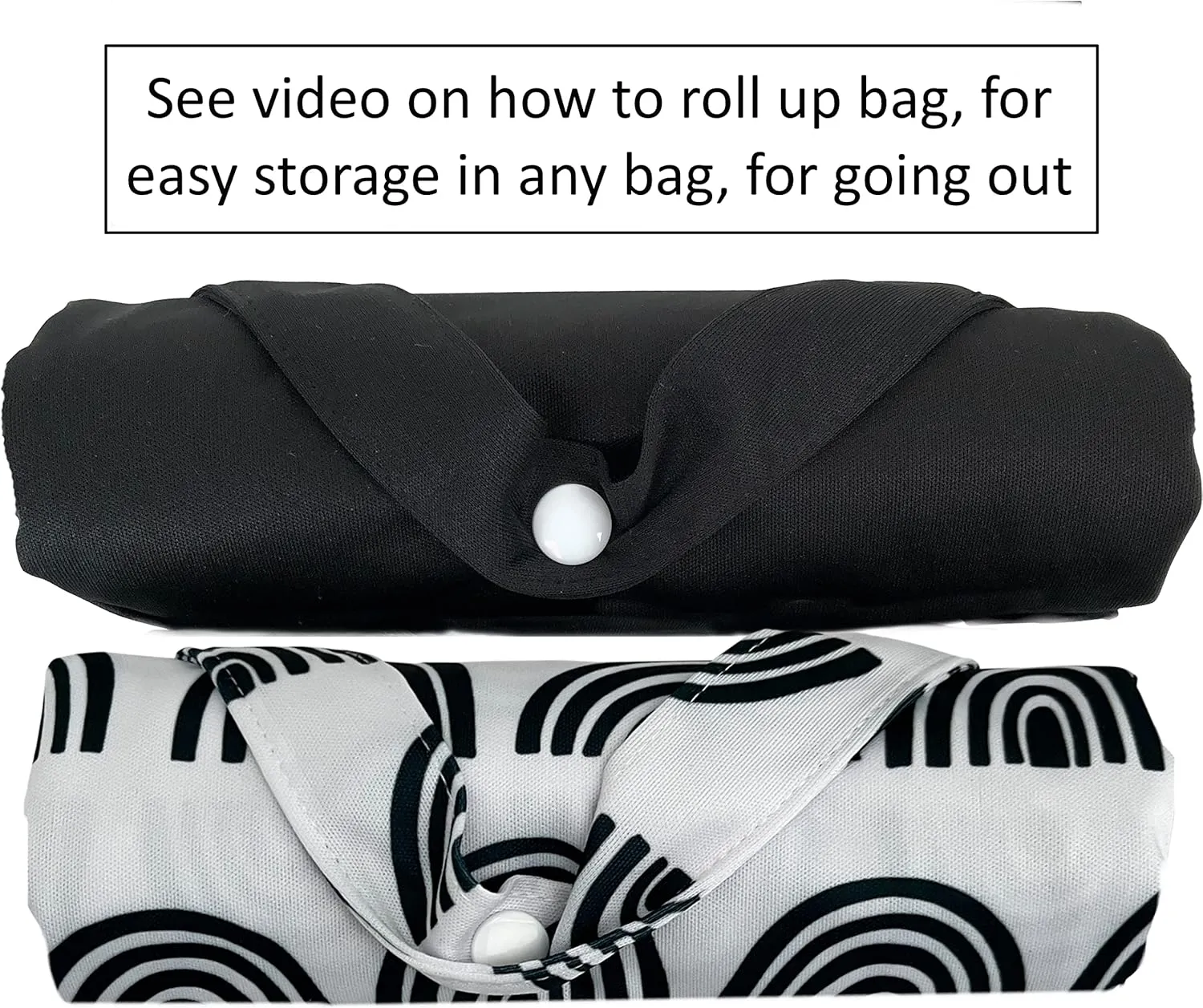 MOM & BAB Wet Bags for Baby Cloth Diapers, Wet Dry Bag for Breast Pump Parts, Bag for Wet Swimsuits and Towels (Rainbow & Black)
