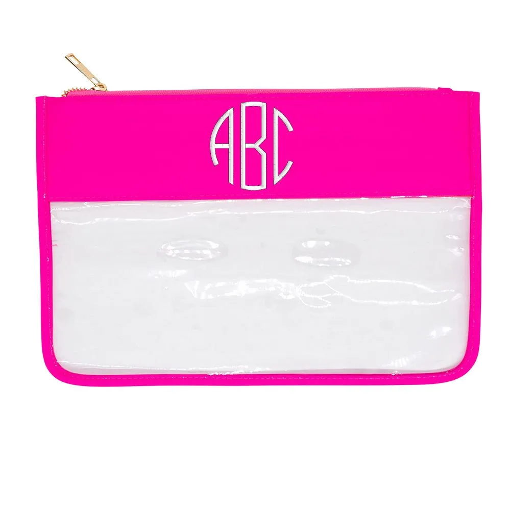 Monogrammed Clear Pouch