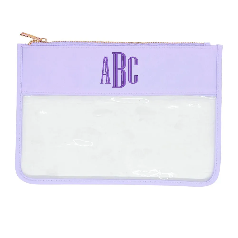 Monogrammed Clear Pouch