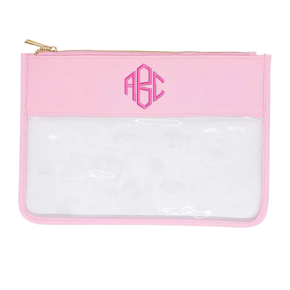 Monogrammed Clear Pouch