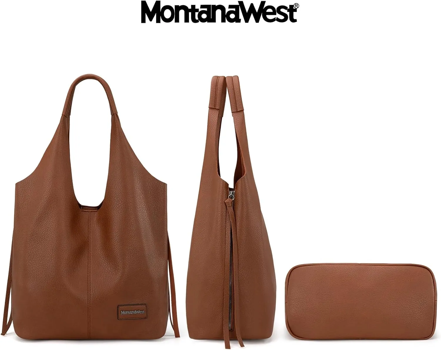 Montana West Slouchy Hobo Bags for Women Soft Designer Shoulder Purses Ladies Top Handle Handbag