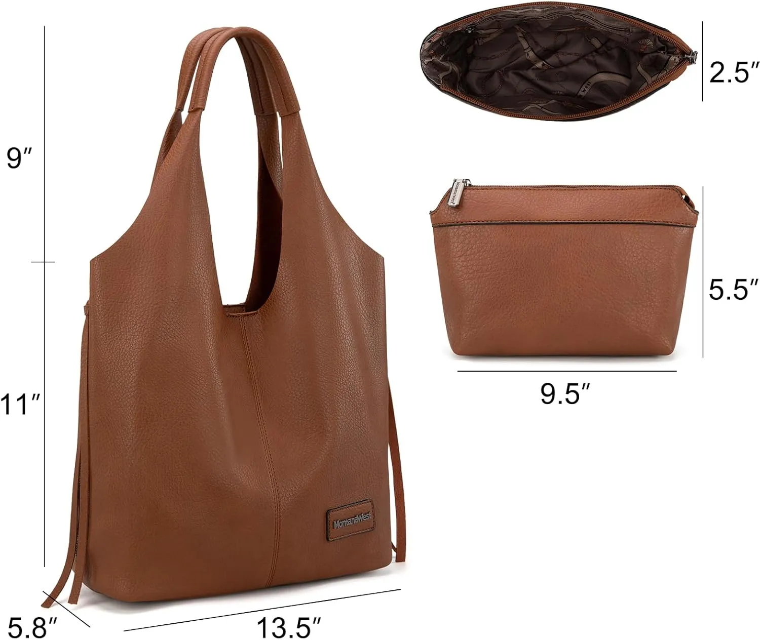 Montana West Slouchy Hobo Bags for Women Soft Designer Shoulder Purses Ladies Top Handle Handbag