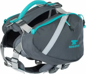 Mountainsmith K9 Dog Pack, Adjustable Chest and Back Harness Canine Backpack, Saddle Bags with Zippered Pockets for Camping, Travel, Outdoors, Backpacking, Hiking, Caribe Blue, Small