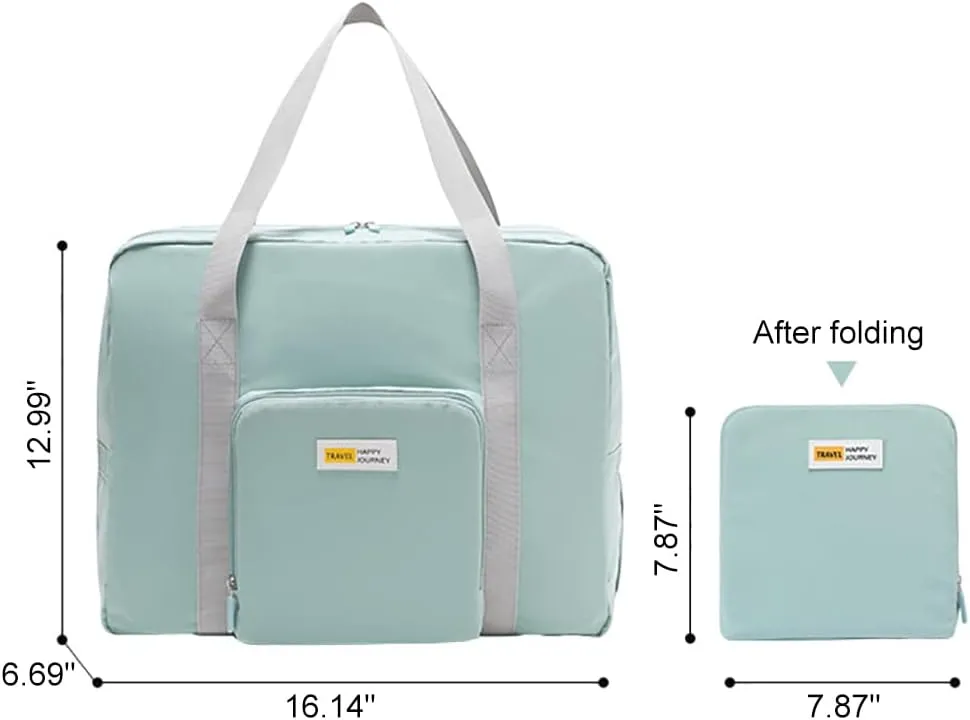 Muka Custom Embroidered Duffle Bags, Foldable Travel Bag Orange Storage Bag with Personalized Logo