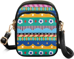 Multi Pocket PU Leather Crossbody Bag Shoulder Handbags Sling Bag Messenger Bags with Adjustable Strap
