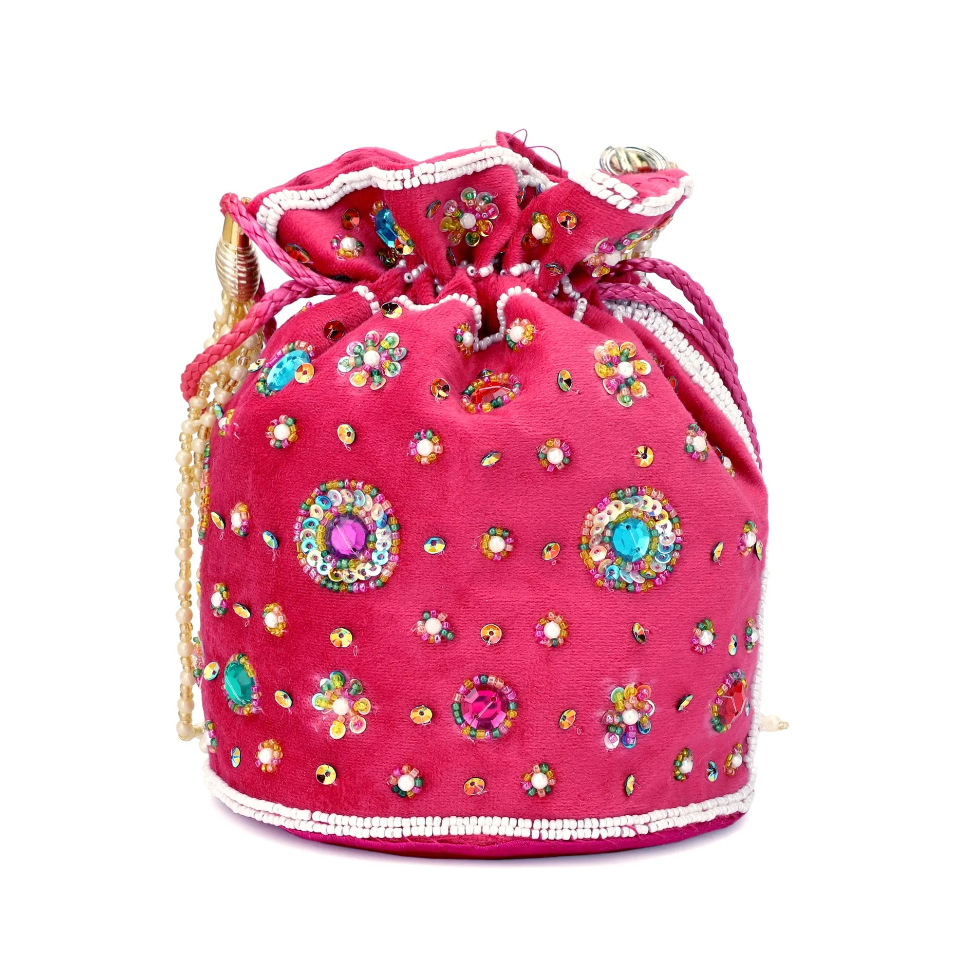 Multicolor embroidery fashion women potli bag