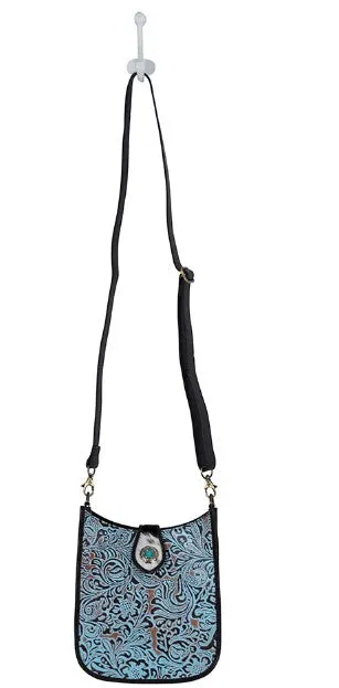 Myra Delilah Creek Embossed Leather Bag S-8490
