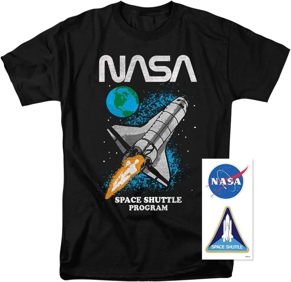 NASA Space Shuttle Program T Shirt & Stickers