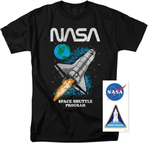 NASA Space Shuttle Program T Shirt & Stickers