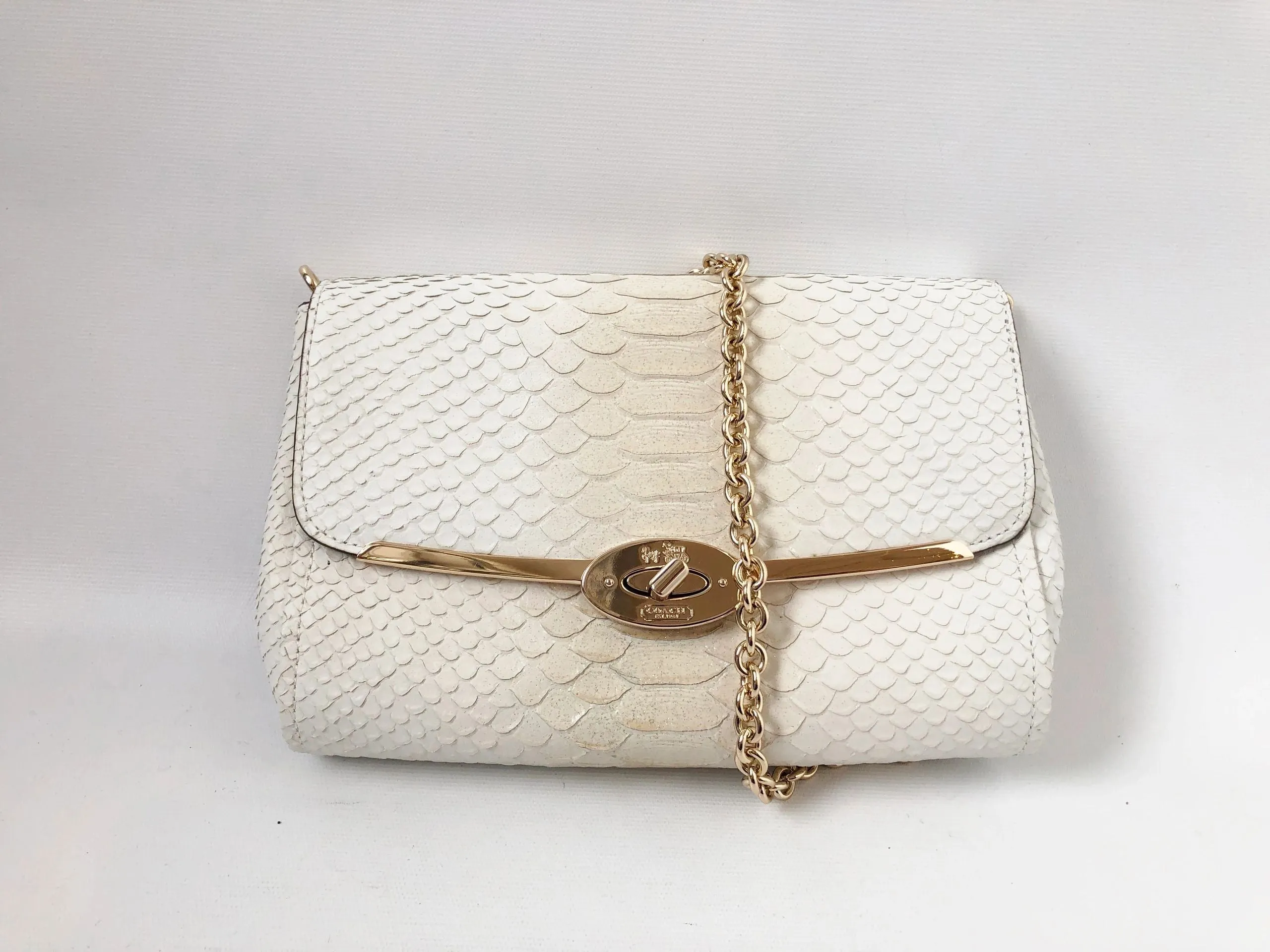 NEW Coach Python Embossed Shoulder Bag