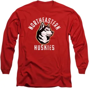 Northeastern University Official Huskies Logo Unisex Adult Long-Sleeve T Shirt