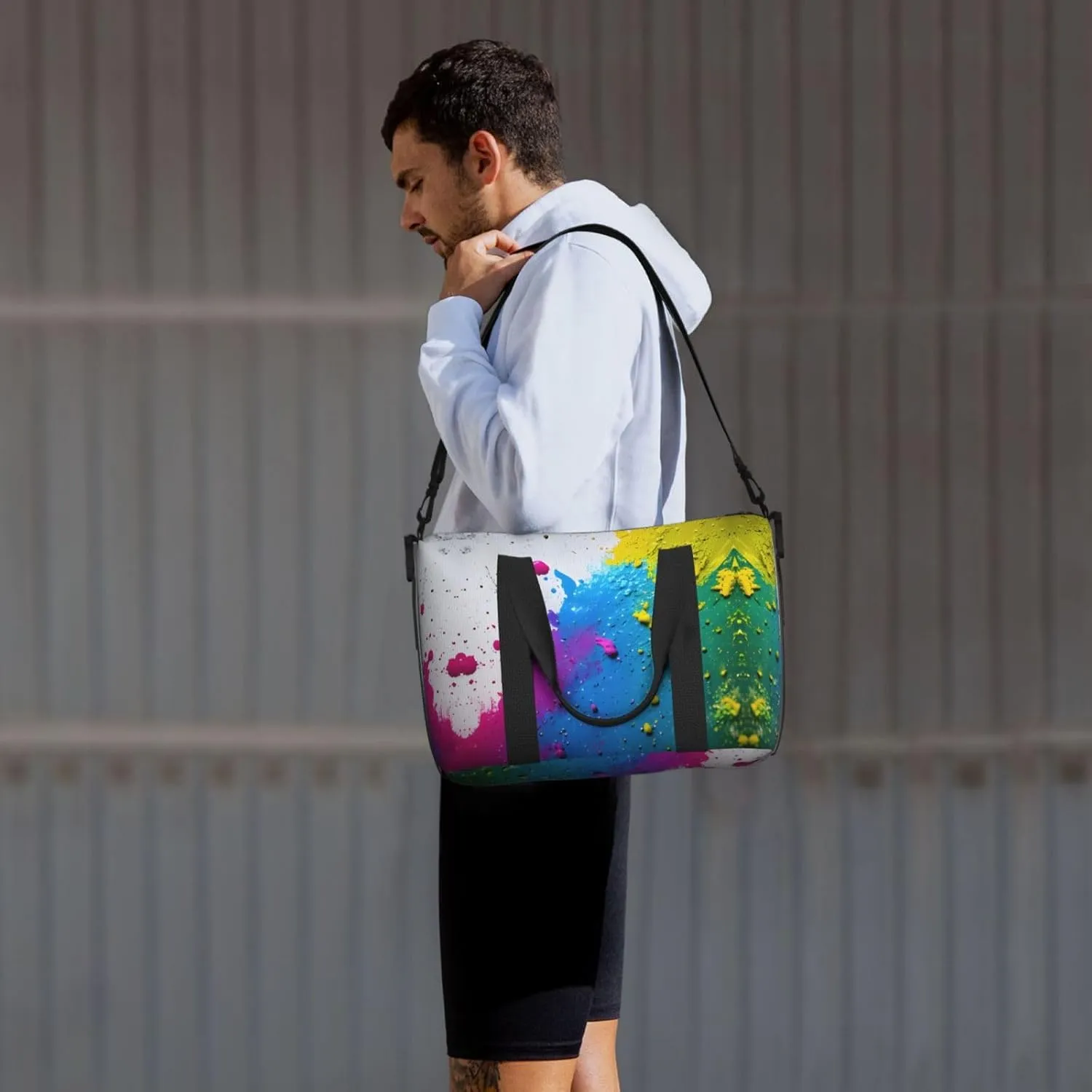 Paint Splatter Backdrop Travel Bags, Weekender Carry On For Women, Sports Gym Bag, Workout Duffel Bag,Overnight