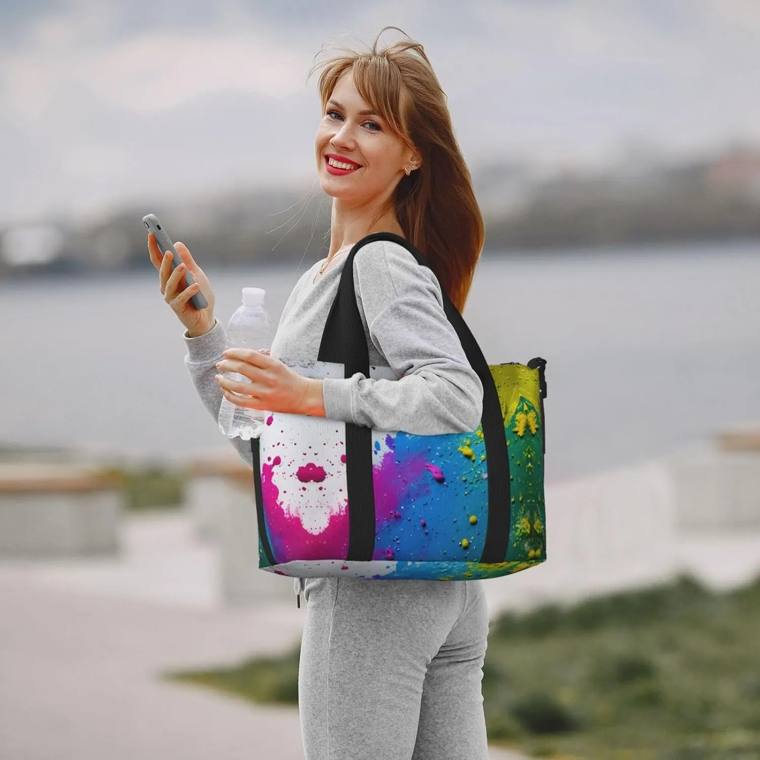 Paint Splatter Backdrop Travel Bags, Weekender Carry On For Women, Sports Gym Bag, Workout Duffel Bag,Overnight