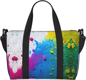 Paint Splatter Backdrop Travel Bags, Weekender Carry On For Women, Sports Gym Bag, Workout Duffel Bag,Overnight