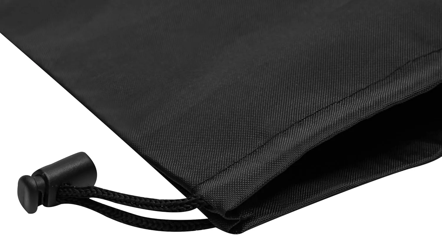 PALTERWEAR Drawstring Bag - Nylon Cinch and Ditty Stuff Pouch with Toggle (6 x 8-12 pack, Black)