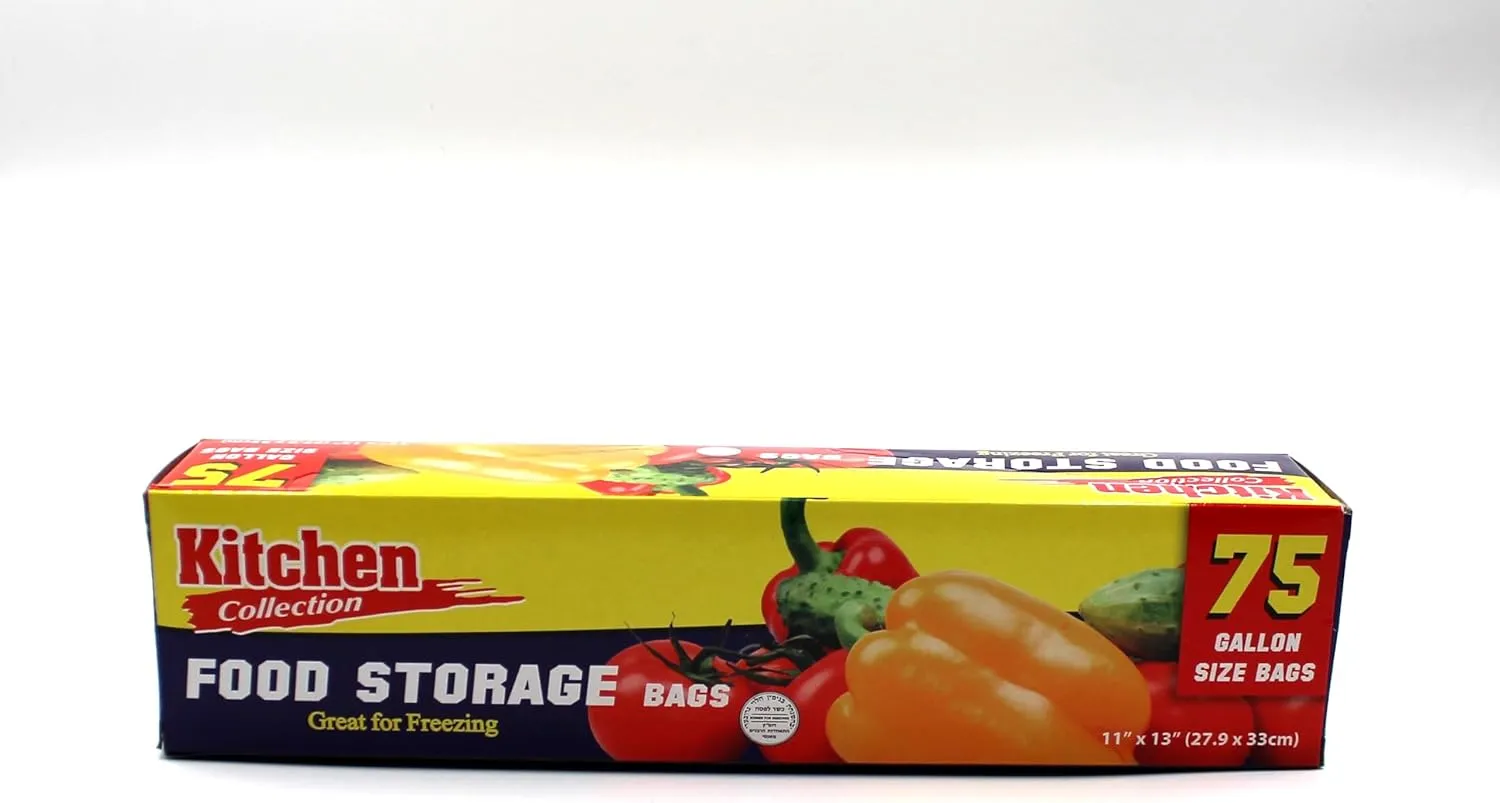 PARTY BARGAINS 1 Gallon Size Food Storage Bags with Twist-Ties. [450 Bags] (6 Boxes of 75 Bags Each) 11 x 13 inches. Easy & Convenient for Kitchen, Office, Commercial, & Home use
