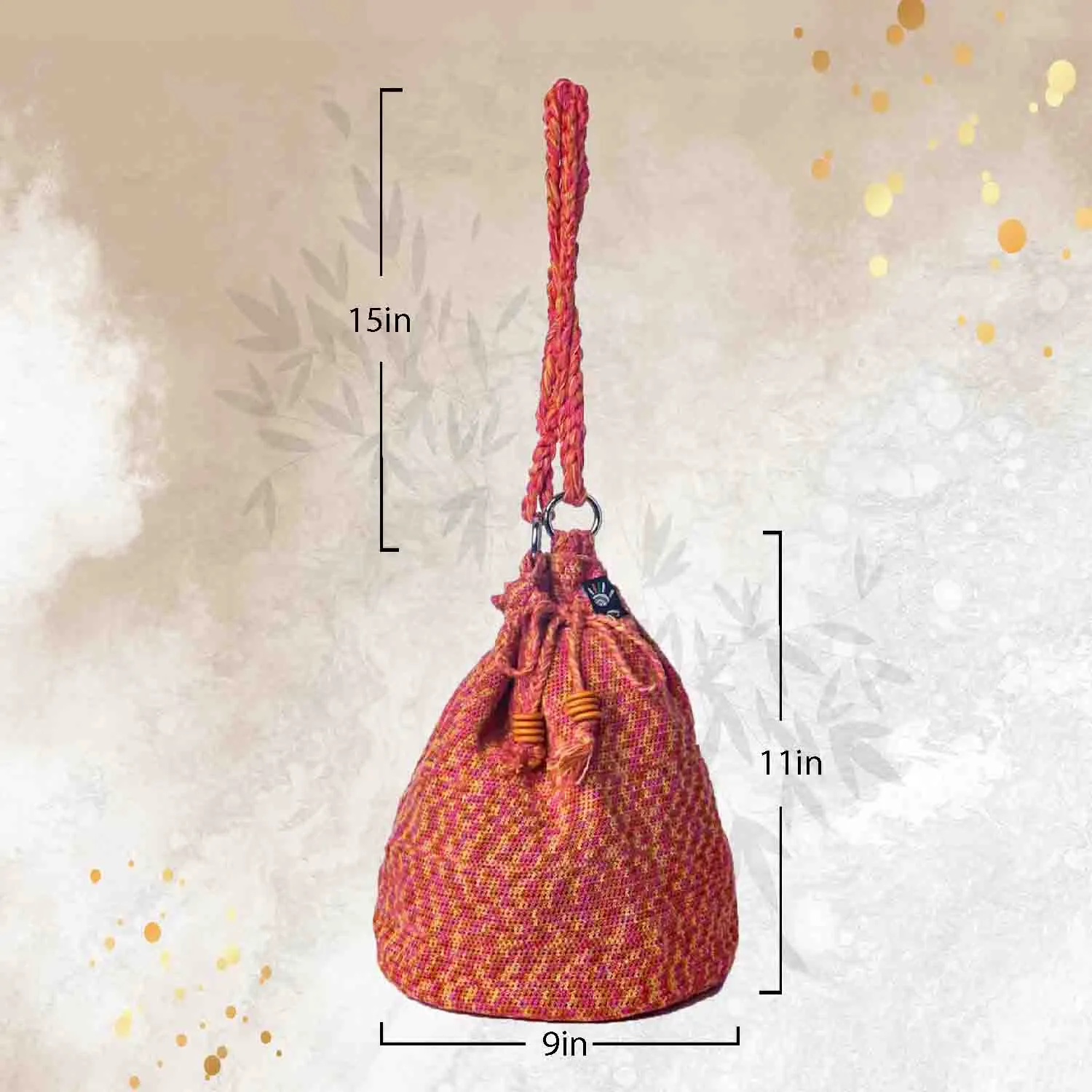Peach Tassel Potli