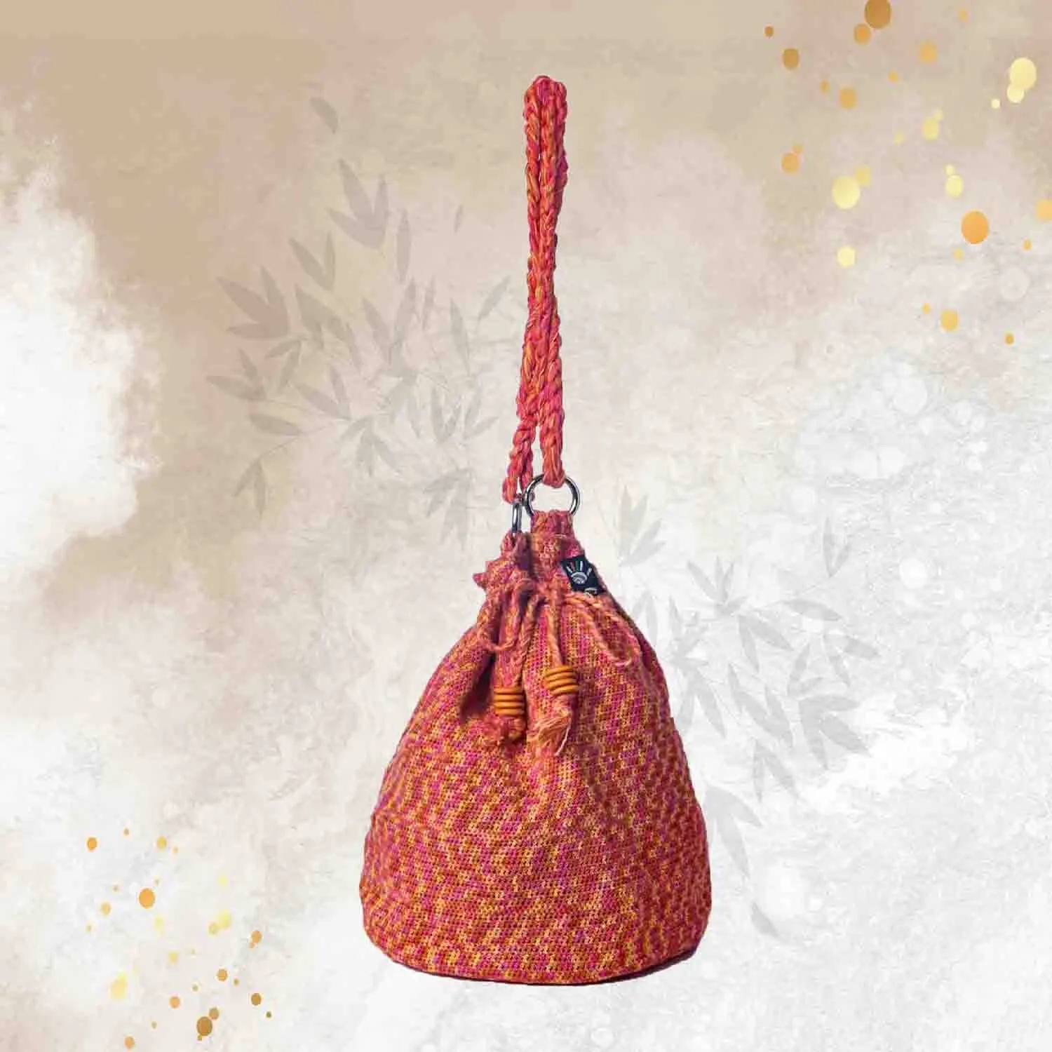 Peach Tassel Potli