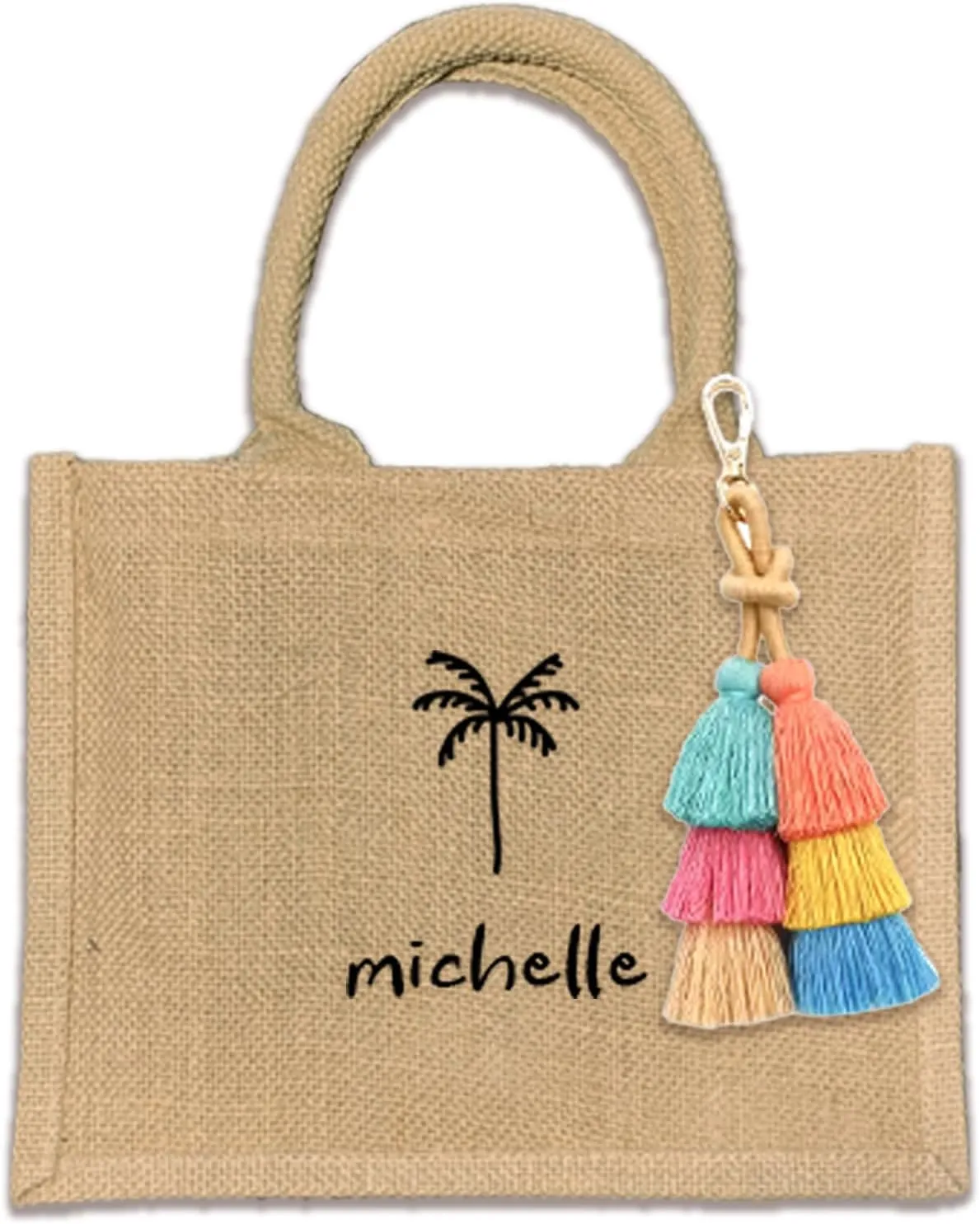 Personalized Bridesmaid Bags - Cute Burlap Tote Bags