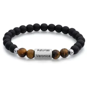 Personalized Men's Name Beaded Bracelet
