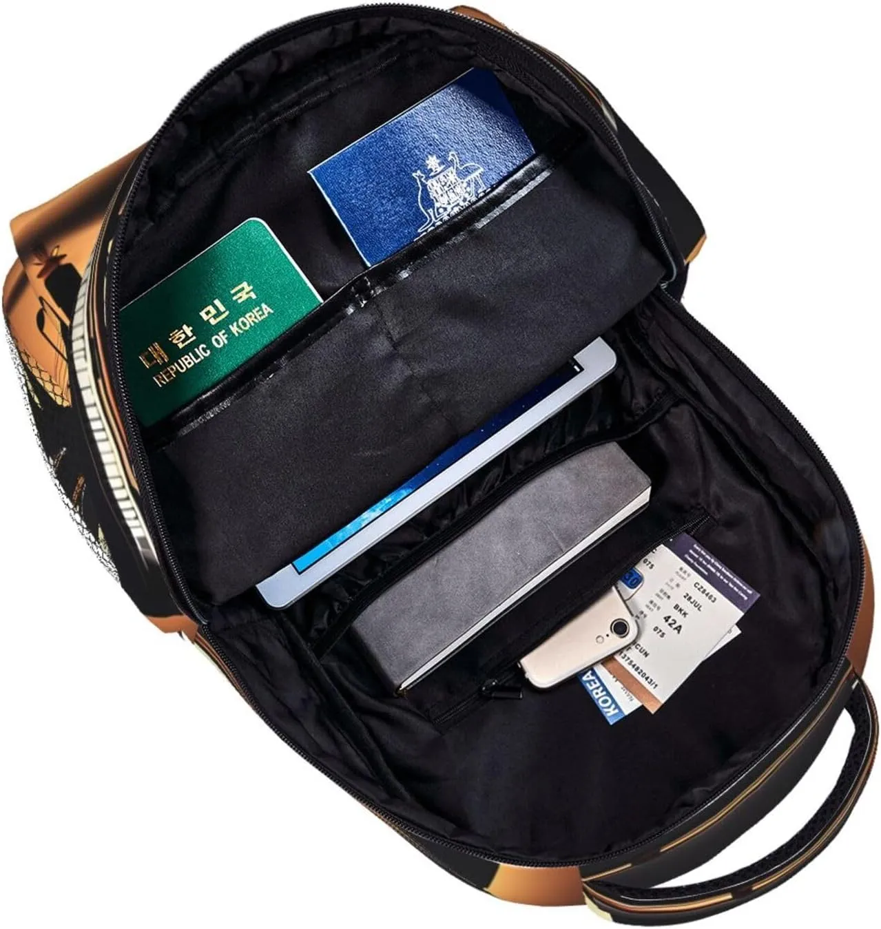 Piano Violin And Music Notes Print Laptop Backpack Stylish Bookbag College Daypack Travel Business Work Bag For Men Women