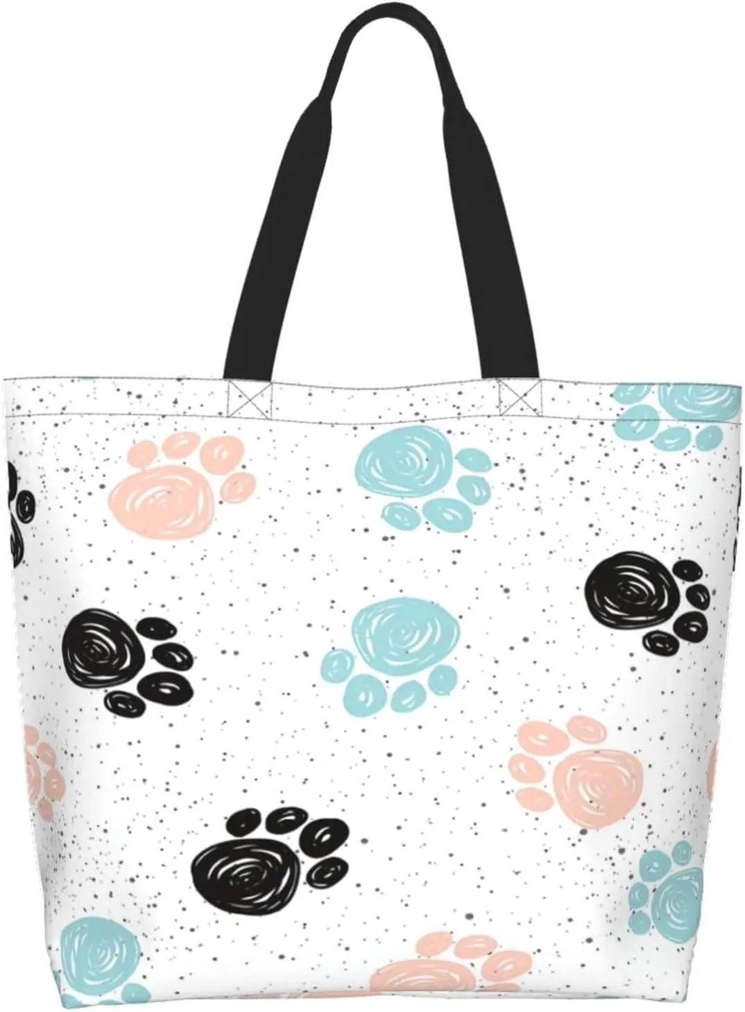 Pink Glasses Giraffe Tote Bag Shopping Bag Portable Handbags Tote Shoulder Bucket Bags for Women
