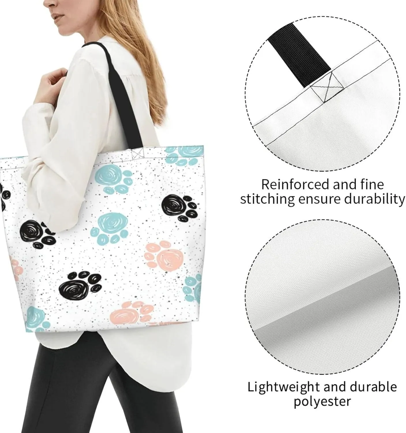 Pink Glasses Giraffe Tote Bag Shopping Bag Portable Handbags Tote Shoulder Bucket Bags for Women