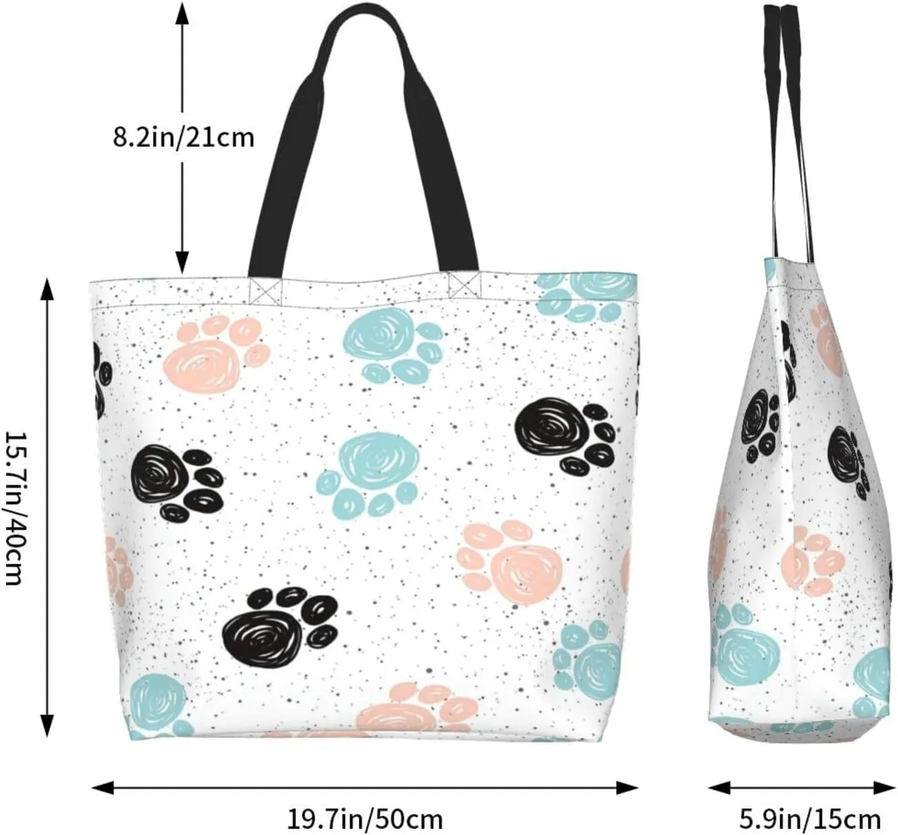 Pink Glasses Giraffe Tote Bag Shopping Bag Portable Handbags Tote Shoulder Bucket Bags for Women
