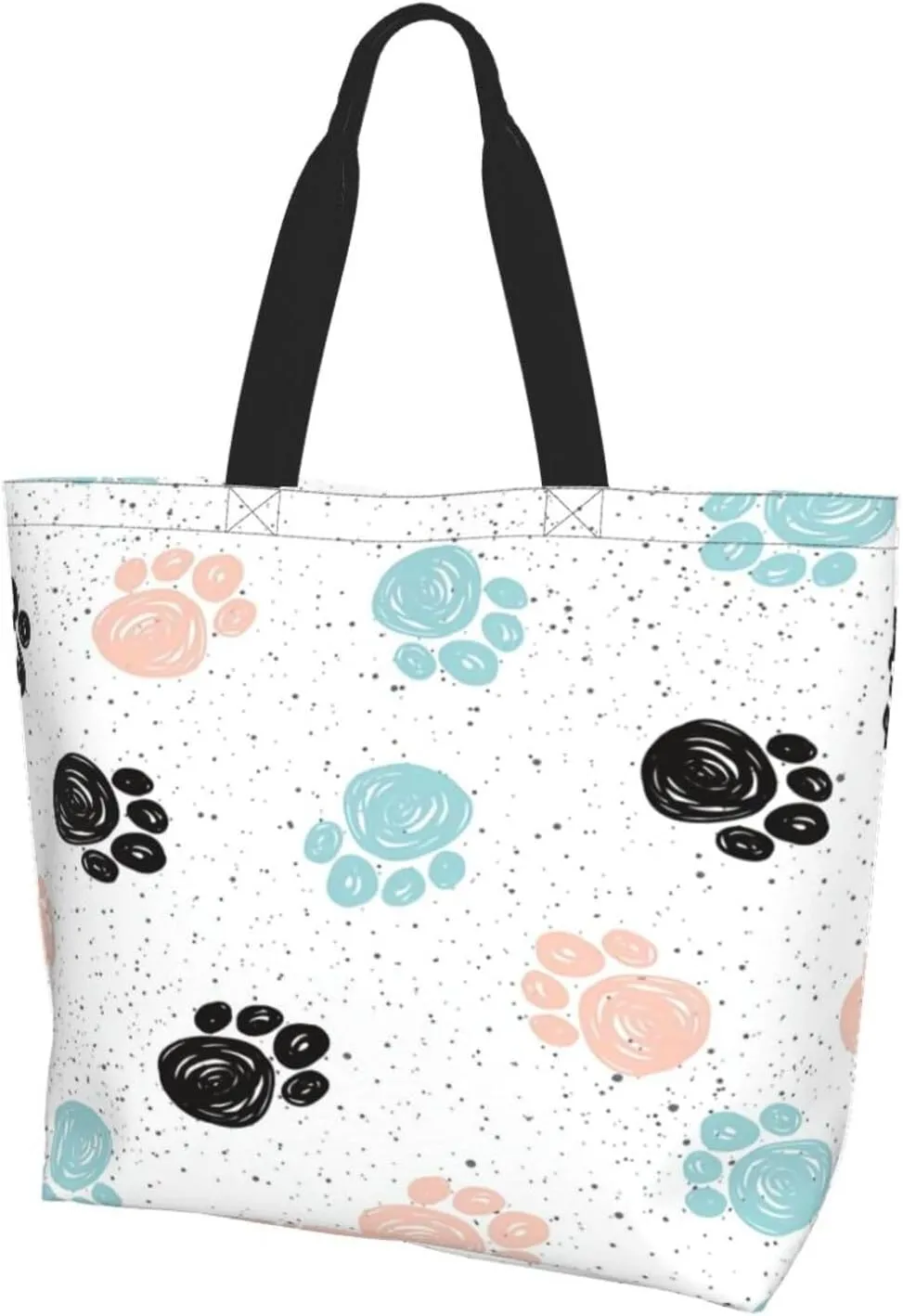 Pink Glasses Giraffe Tote Bag Shopping Bag Portable Handbags Tote Shoulder Bucket Bags for Women