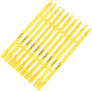 Plastic Tamper Seals Numbered Security Shipping Tags Container Ties Fixed Length Disposable Lock for Trailer Truck 8.27inch(Pack of 1000) (Yellow)