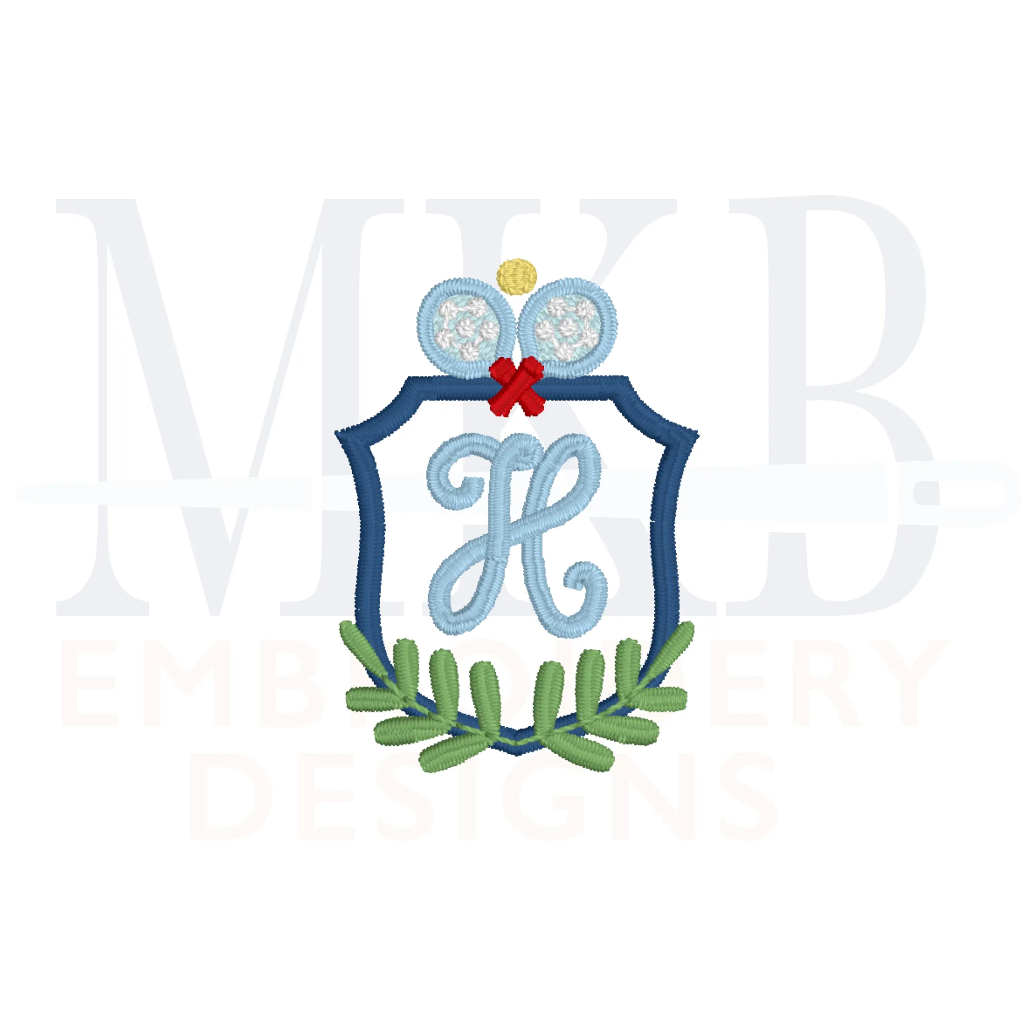 Platform Tennis Laurel Crest Embroidery Design, Paddle Tennis, Machine Embroidery Design File