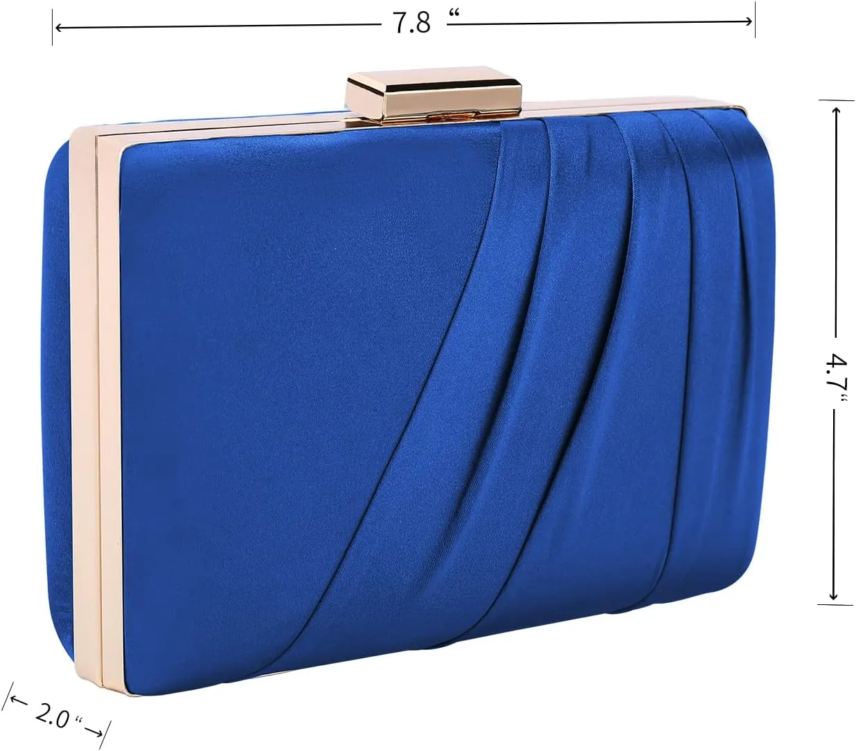 Pleated Satin Clutch Purse For Women Wedding Bridal Clutch Bag Prom Party Clutch