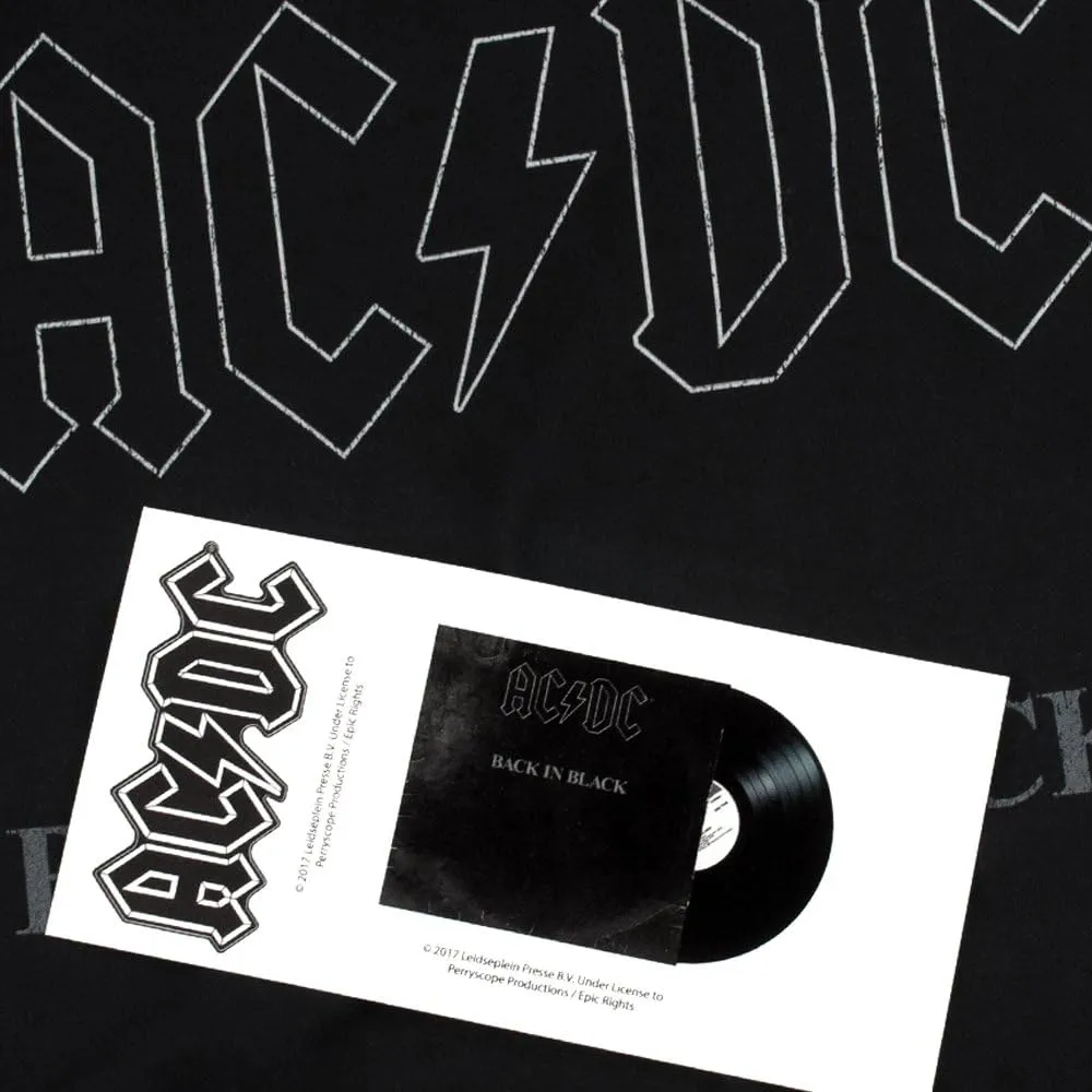 Popfunk ACDC Back in Black Logo Rock Album T Shirt