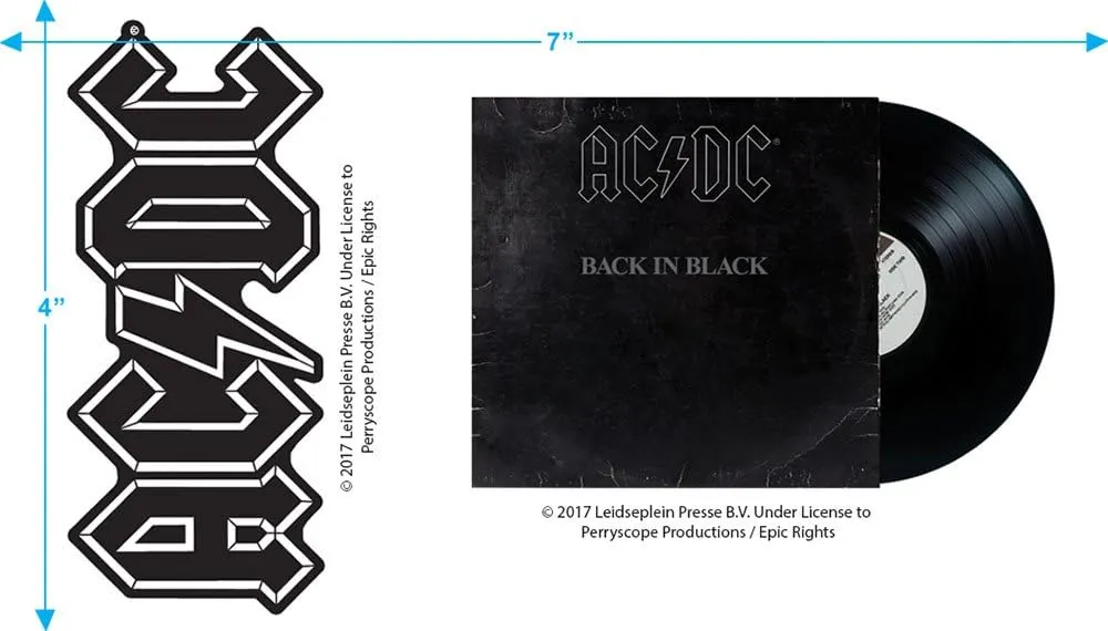 Popfunk ACDC Back in Black Logo Rock Album T Shirt