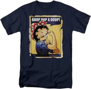 Popfunk Classic Betty Boop Rosie The Riveter Boop OOP a Doop! T Shirt