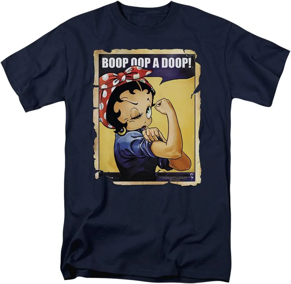 Popfunk Classic Betty Boop Rosie The Riveter Boop OOP a Doop! T Shirt