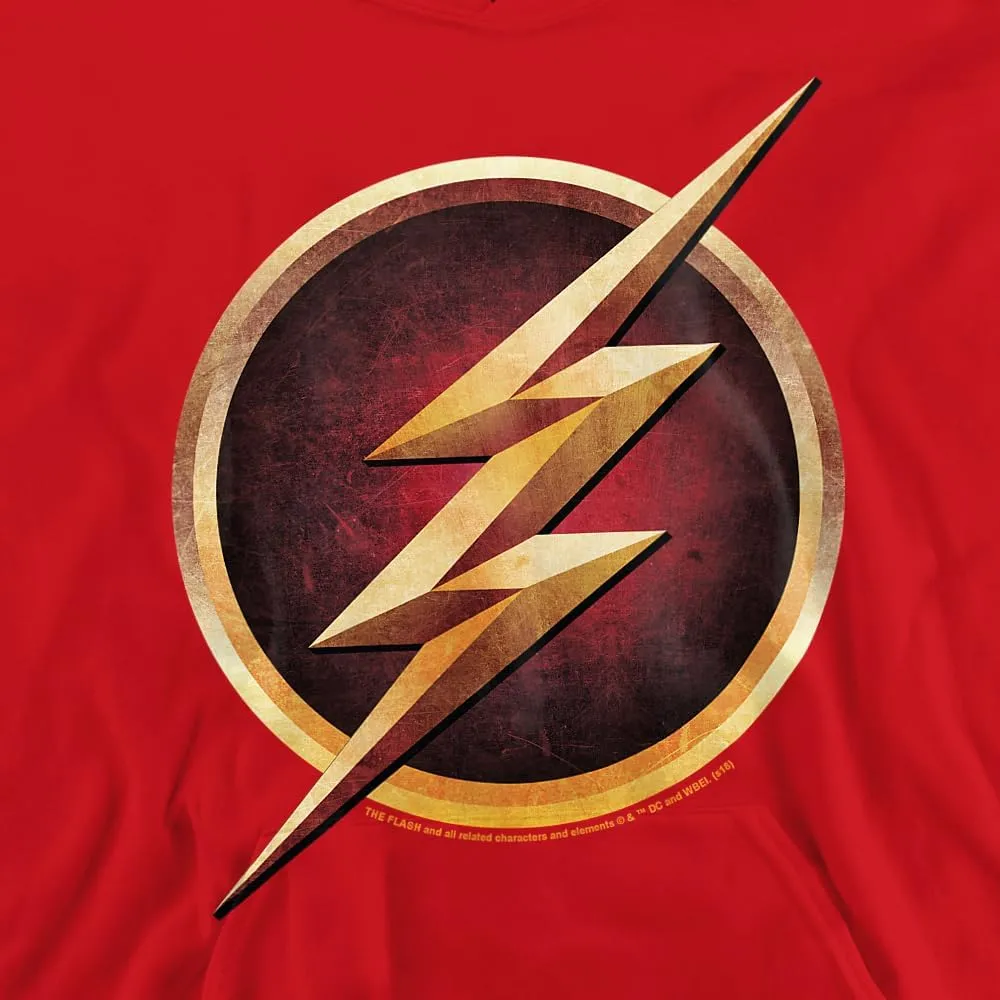Popfunk The Flash TV Series Logo Youth Kids Boys Hoodie, Red