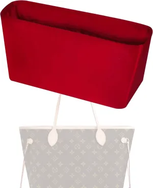Purse Handbag Silky Organizer Insert Keep Bag Shape Fits LV-Neverfull-PM/MM/GM Bags, Luxury Handbag Tote Lightweight Sturdy(Rouge moyen, Neverfull-MM)