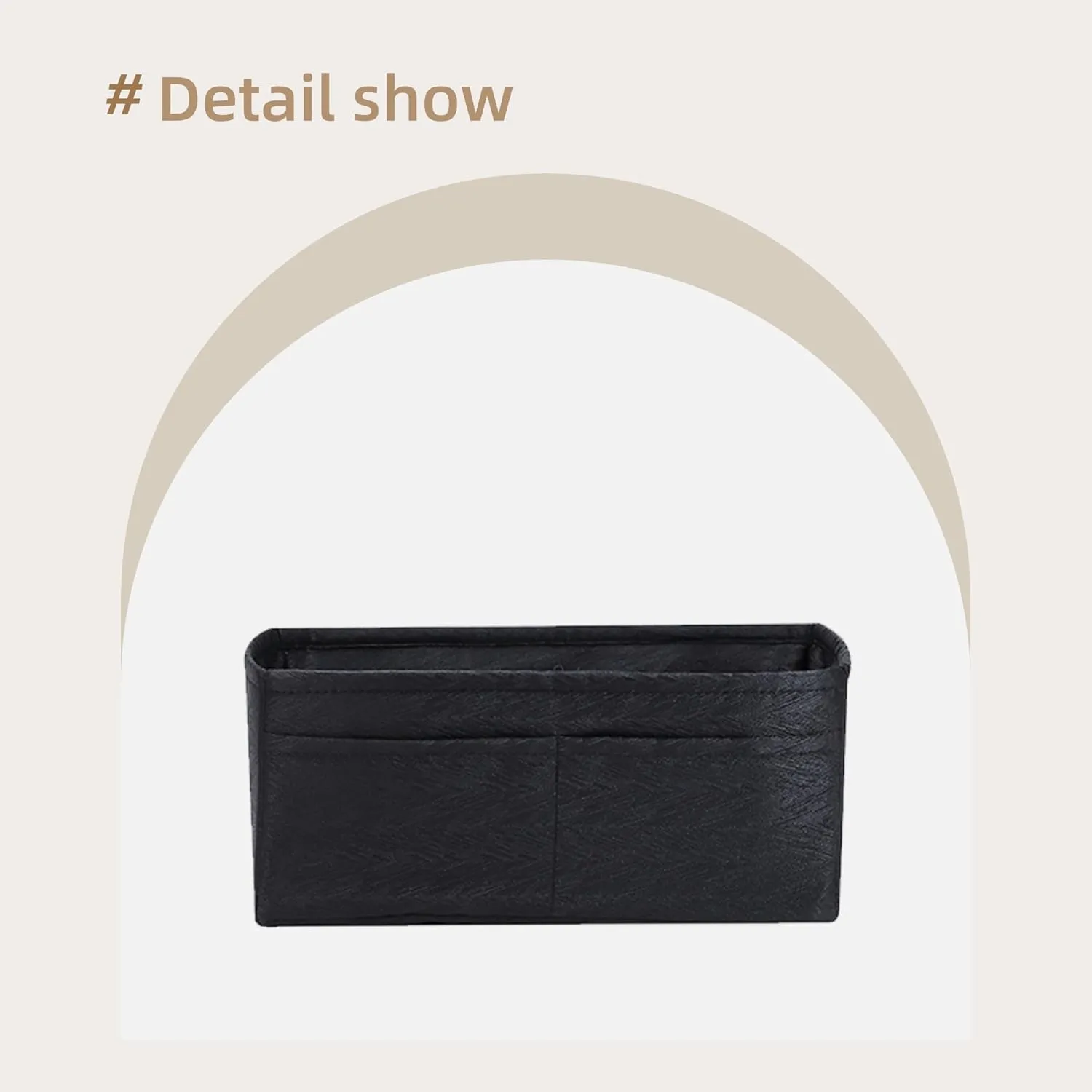 Purse Organizer Insert for Keepall XS/25/27/45/50/55, Lightweight Bag Shaper Liner, Soft Women Luxury Handbag Tote Inner Bag(Keepall 55,Black)