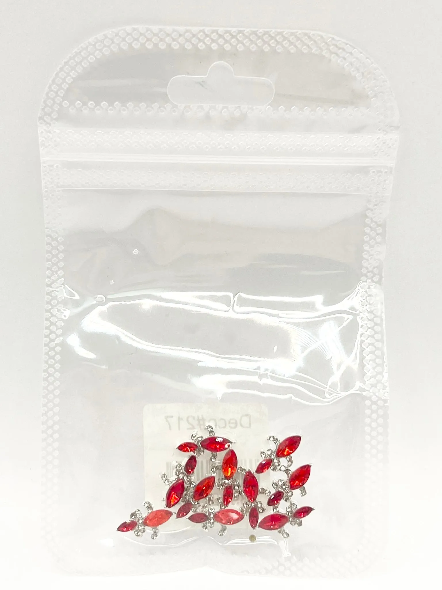 Queen - Nail Charms 10pc - #217 Silver Red Crest