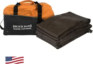 Quick Dam QDDUFF17-4 Barriers 17ft Flood Barrier Duffel Kit, 17-ft 4 Pack, Black, 4 Piece